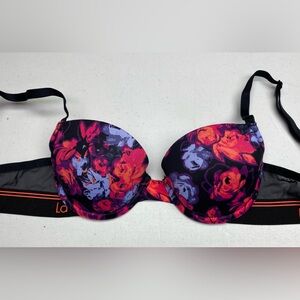 LS BLK/ORG/PNK Remix Lightly Lined Balconette, 32B *P1013